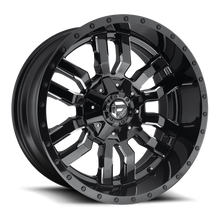 Load image into Gallery viewer, FUEL OFFROAD &#39;SLEDGE&#39; D595 - 18&quot; rims for TOYOTA LAND CRUISER 5/150 - Gloss Black Milled +20 (set of 5)
