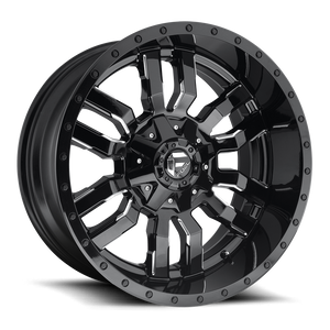 FUEL OFFROAD 'SLEDGE' D595 - 18" rims for TOYOTA LAND CRUISER 5/150 - Gloss Black Milled +20 (set of 5)