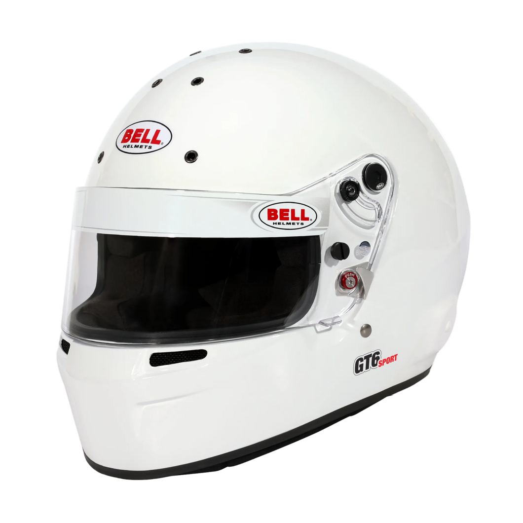 BELL GT6 SPORT Motorsport Race Helmet (WHITE)