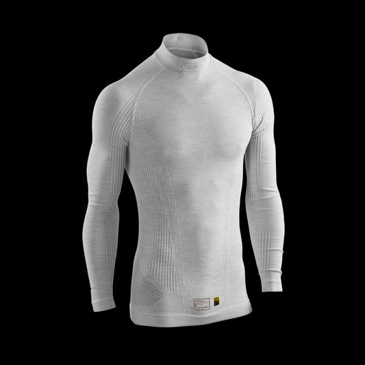 OMP 'TECNICA EVO 26' Circuit Racing Underwear Top FIA 8856-2018 - SILVER WHITE