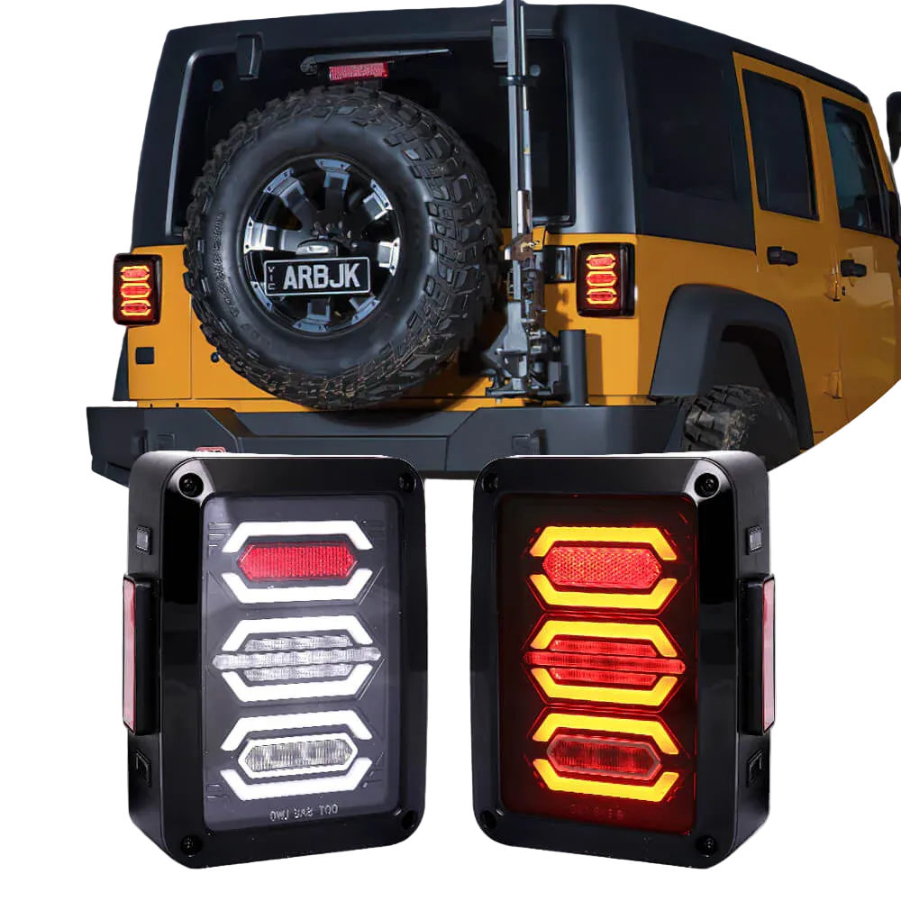 TAIL LIGHTS - HEX LED replacement for Wrangler JK JKU (pair)
