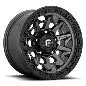 FUEL OFFROAD 'COVERT' D716 17" ANTHRACITE with Black Ring rims for HILUX / RANGER 6/139.7 -12 (set of 4)