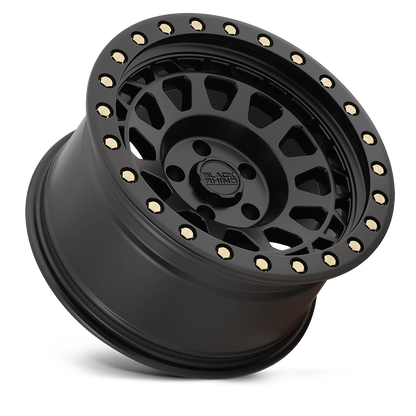 BLACK RHINO 'PRIMM' 17" - Matte Black with Brass Bolts (set of 5 Jeep 5x127) -0