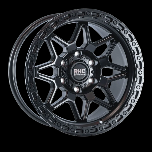 RHC 'SNARE' Rims 17" - Satin Black (set of 5 for Jeep 5x127 17/9 -12 offset)