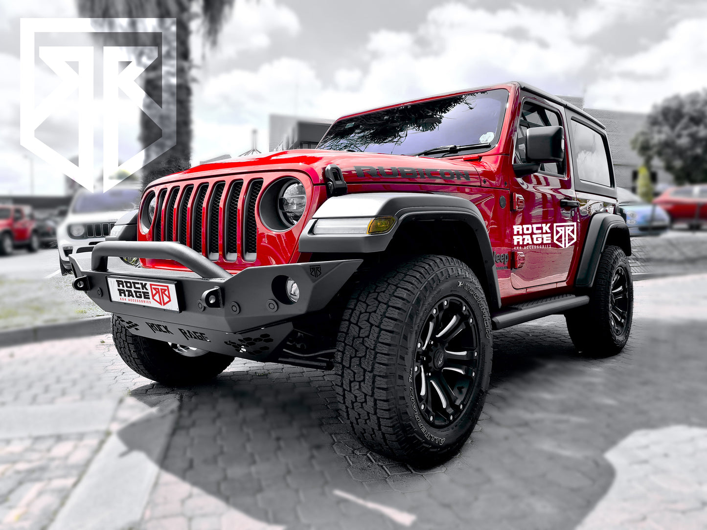 RockRage OVERLAND Full Rear Bumper for Wrangler JL / JLU