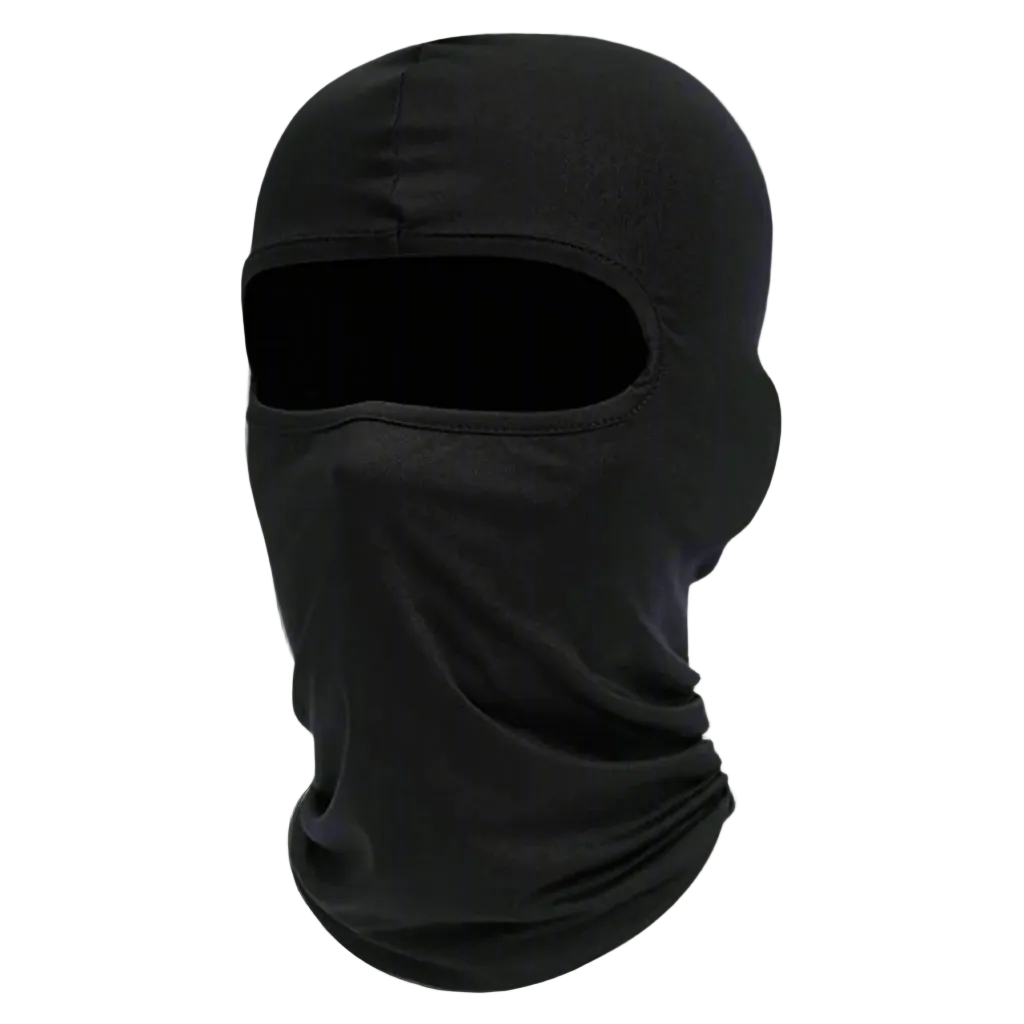 Black balaclava on a white background