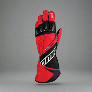 OMP KS-2R Kart Gloves - Red/Black (ADULT Sizes XXS-XL)