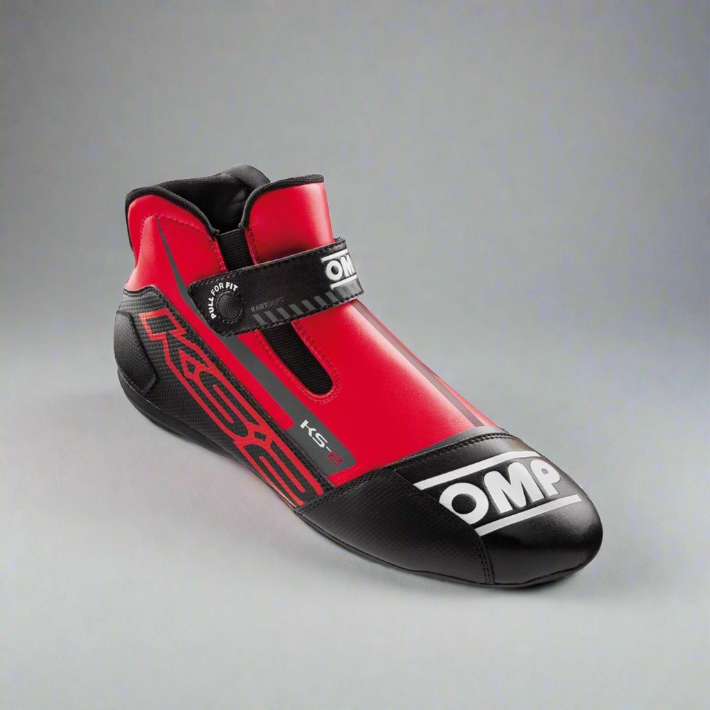 OMP KS-2 'ART' Kart Boots (Red / Black)