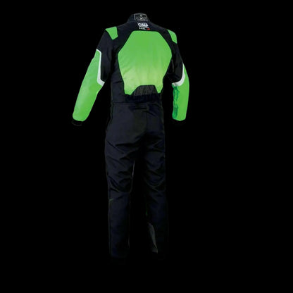 OMP KS-3 Kart Suit BLACK/FLURO GREEN - KIDS (Sizes 120-160)