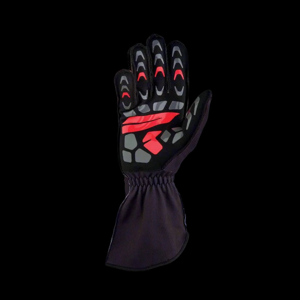 OMP KS-2R Kart Gloves - Black (Youth to Adult Sizes XXS-XL)