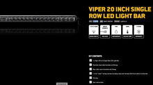 Load image into Gallery viewer, VIPER 20&quot; Single Row Light Bar - 20X5w Osram with harness by LIGHTFORCE
