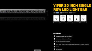 VIPER 20" Single Row Light Bar - 20X5w Osram with harness by LIGHTFORCE