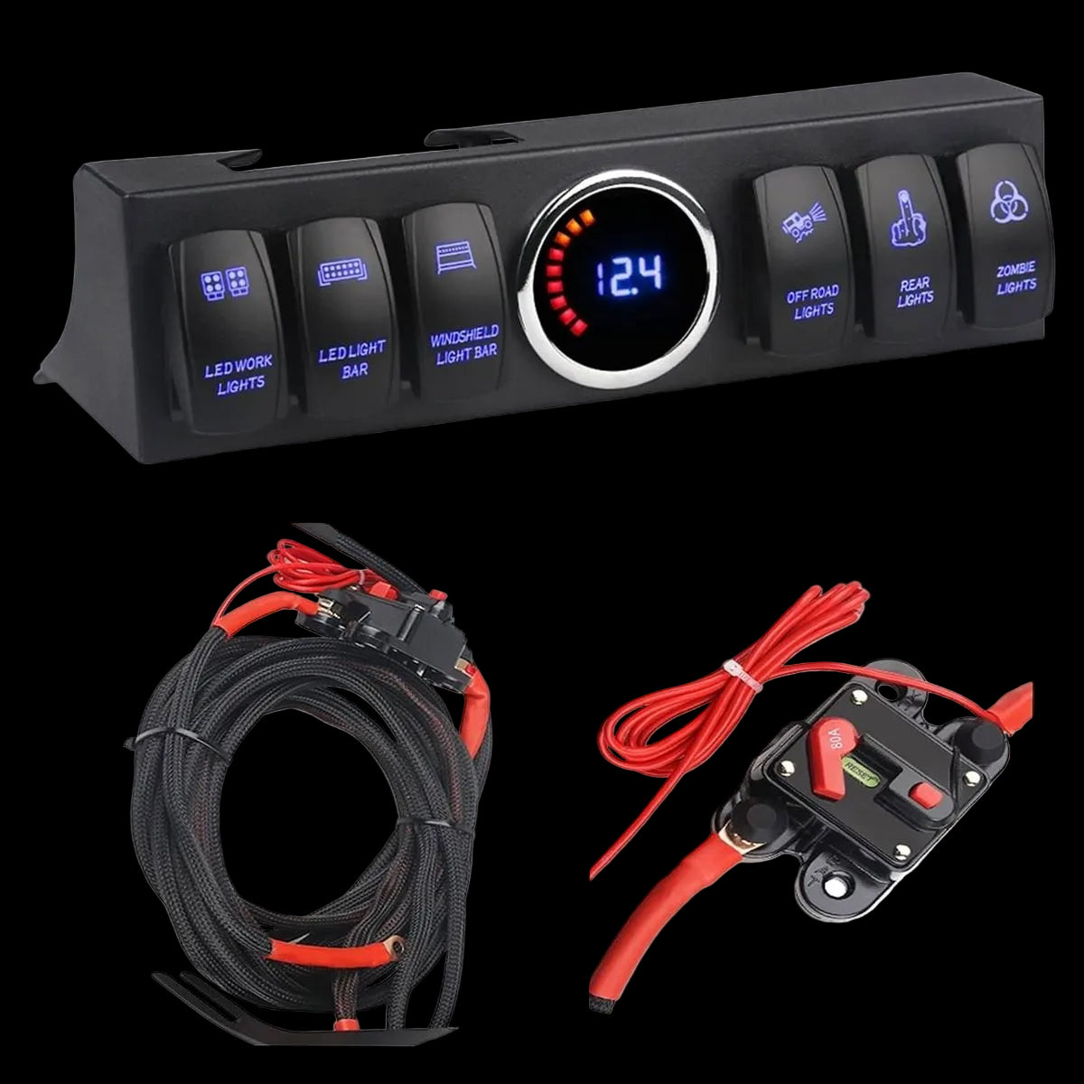 6-WAY Switch Control System for Jeep Wrangler 07-18 (100Amp max)