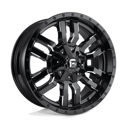 FUEL OFFROAD 'SLEDGE' D595 17" Rims for Hilux / Ranger / LC - Gloss Black Milled (1790 6/135/139.7 +2) set of 4