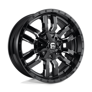 FUEL OFFROAD 'SLEDGE' D595 17" Rims for Hilux / Ranger / LC - Gloss Black Milled (1790 6/135/139.7 +2) set of 4