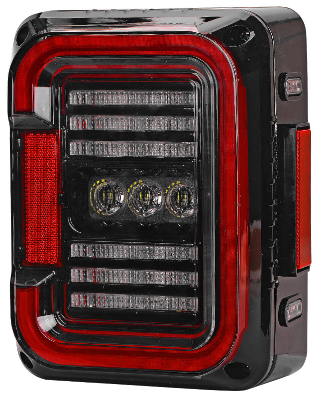 TAIL LIGHTS - CEE 'C' CLEAR SMOKE LED replacement for Wrangler JK JKU (pair)