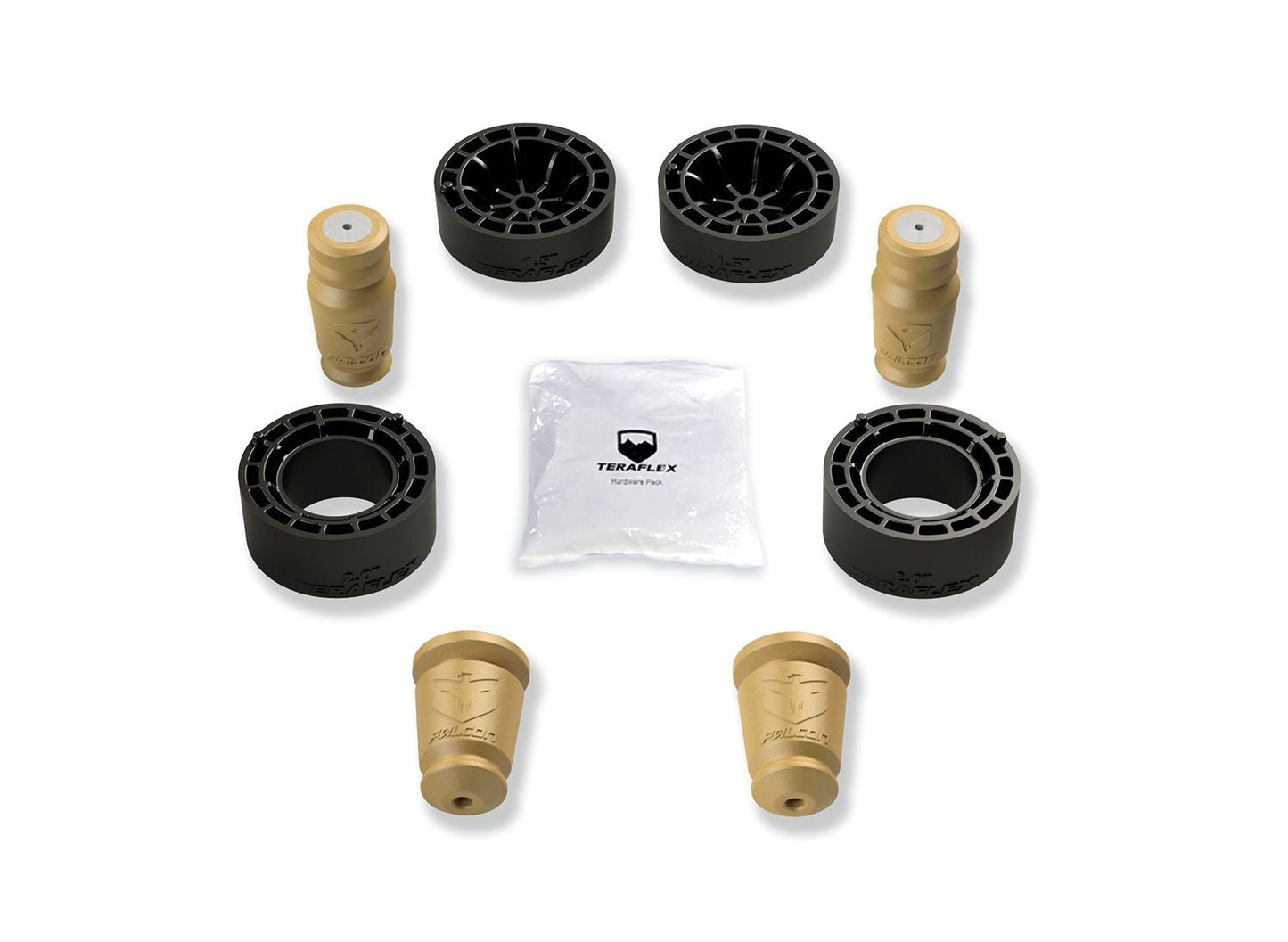 KIT ONLY: Teraflex 1.5" Sport ST1 Spacer Lift System, FALCON SP2 Shocks - for Wrangler 4dr JLU or 2dr JL