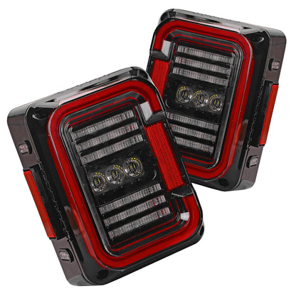 TAIL LIGHTS - CEE 'C' CLEAR SMOKE LED replacement for Wrangler JK JKU (pair)
