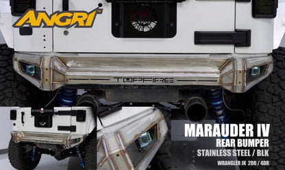 Topfire Marauder IV Stainless Steel / Steel Rear Bumper for Wrangler JK JKU