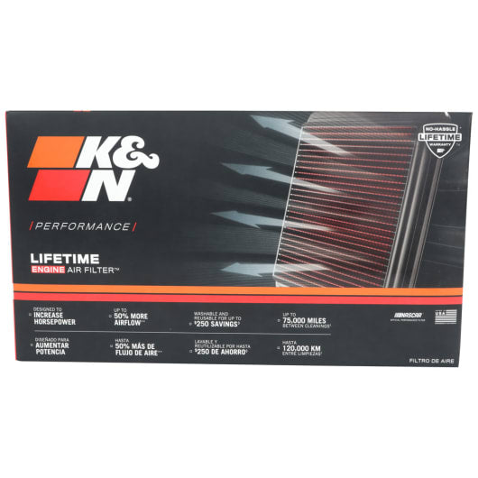 K&N REPLACEMENT AIR FILTER for JEEP Wrangler JL / Gladiator 2018+ 3.6/2.0/2.2L (33-5076)