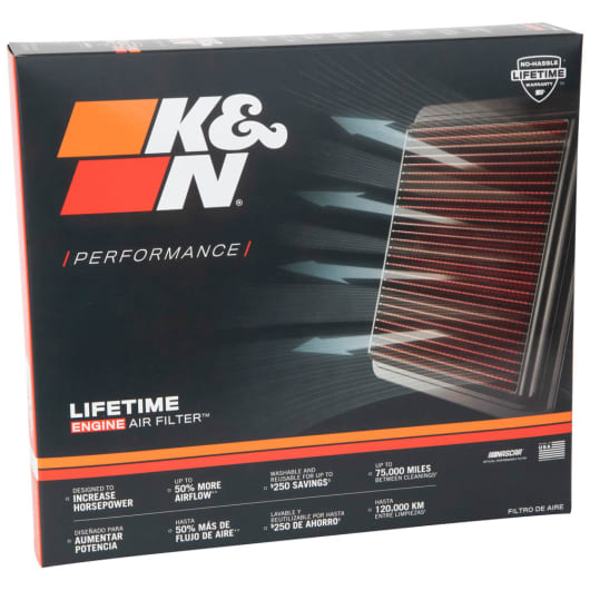 K&N REPLACEMENT AIR FILTER for JEEP Wrangler JK 2007-2018 Diesel 2.8 CRD (33-5023)