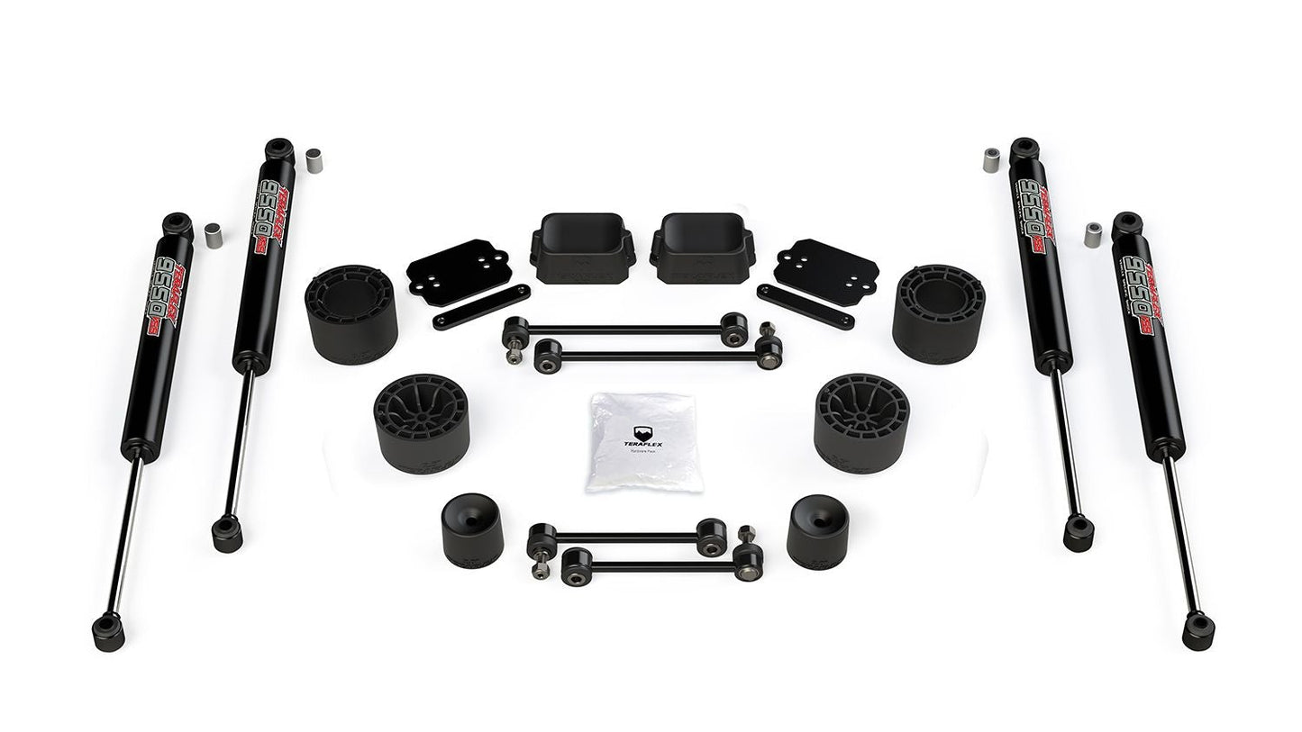 KIT ONLY: 2.5” Teraflex Performance Spacer Lift Kit with 9550 shocks for Wrangler 2dr JL / 4dr JLU