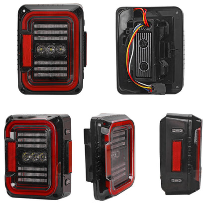 TAIL LIGHTS - CEE 'C' CLEAR SMOKE LED replacement for Wrangler JK JKU (pair)