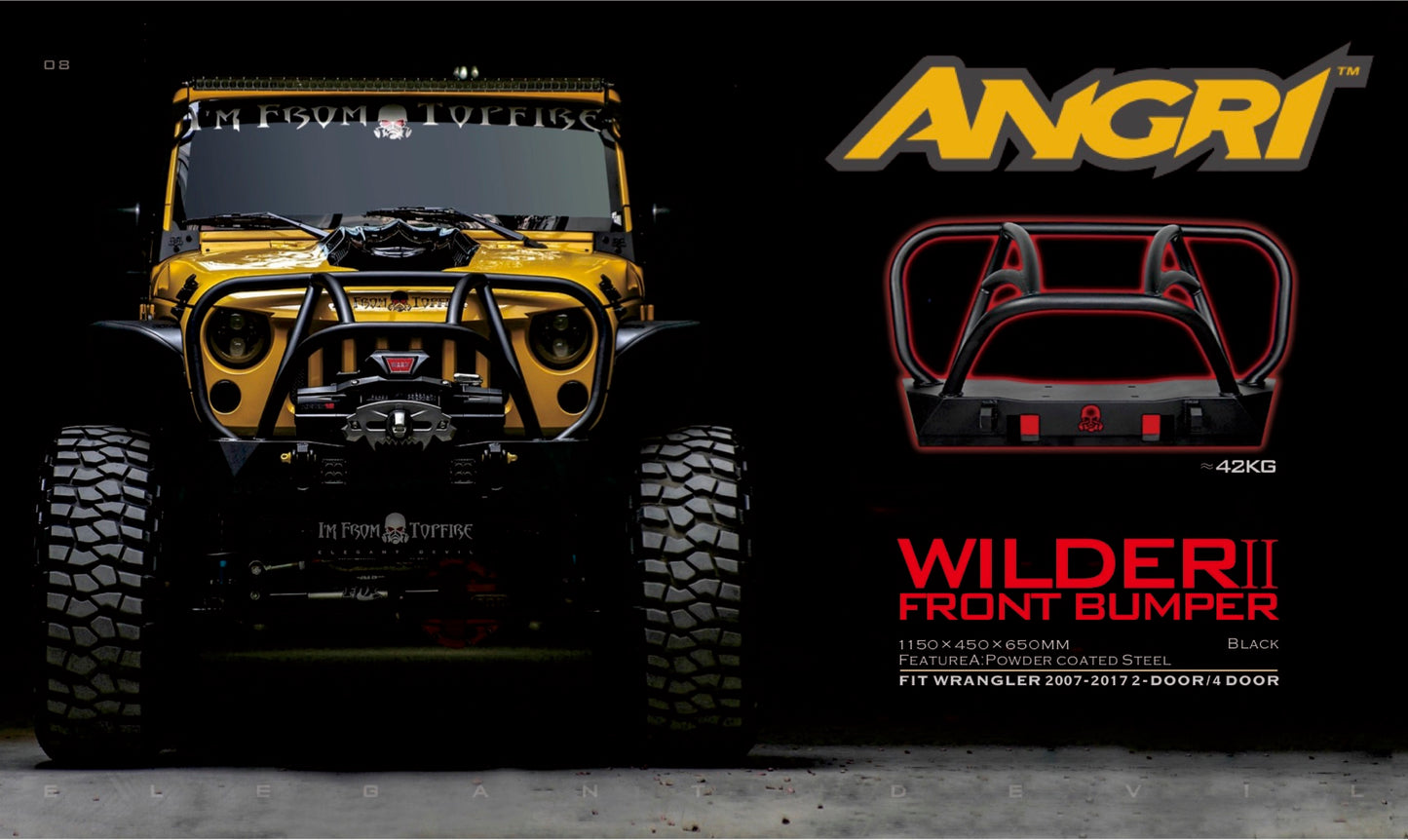 Topfire Wilder II Front Bumper Stubby for Wrangler JK JKU