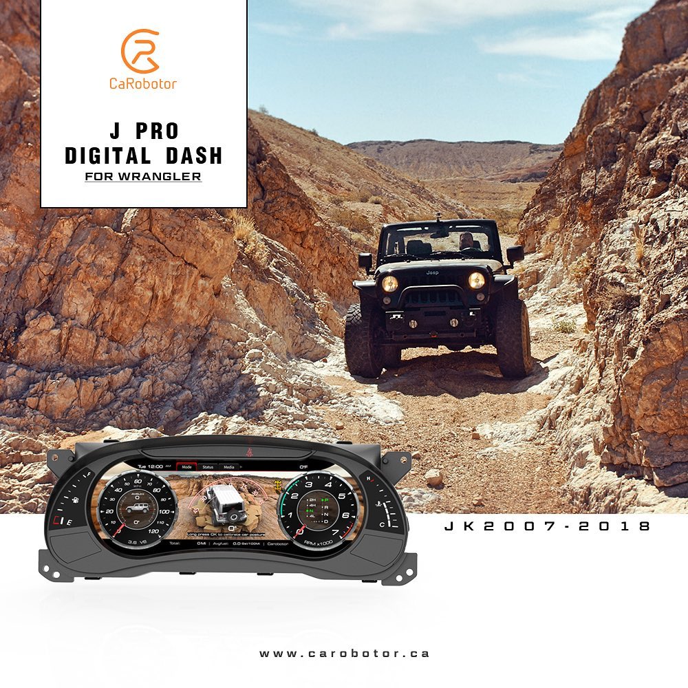 CAROBOTOR J Pro - Digital Dashboard for Jeep Wrangler JK JKU (2007-2020)