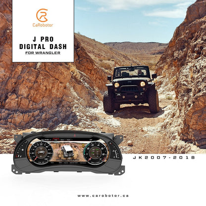 CAROBOTOR J Pro - Digital Dashboard for Jeep Wrangler JK JKU (2007-2020)