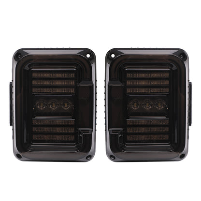 TAIL LIGHTS - CEE 'C' BLACKED LED replacement for Wrangler JK JKU (pair)