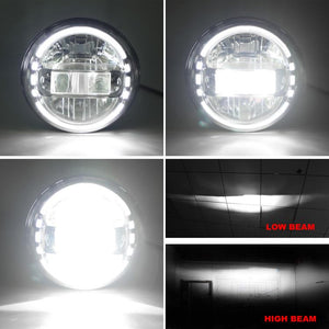 LED Headlights 'KONG' for Wrangler JL with DRL (pair with JL Adaptors) A+ 'Philips' LED