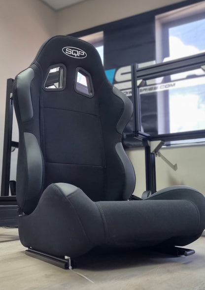 SQP SEAT - BLACK Cloth for ANGRi Racing 'Black Series Shifter' Sim Rig Chassis