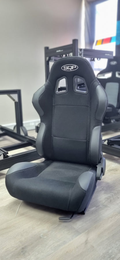 SQP SEAT - BLACK Cloth for ANGRi Racing 'Black Series Shifter' Sim Rig Chassis