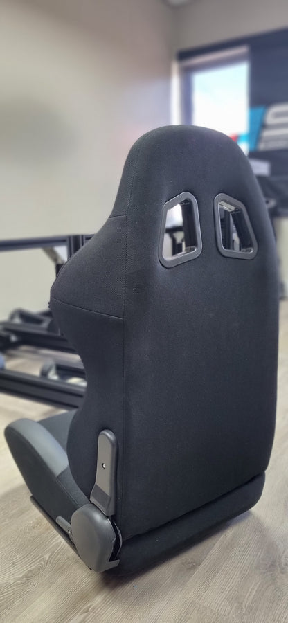 SQP SEAT - BLACK Cloth for ANGRi Racing 'Black Series Shifter' Sim Rig Chassis