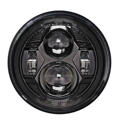 Headlights 'BLACKED OUT' Avenger LED for Wrangler JK JKU TJ (pair)