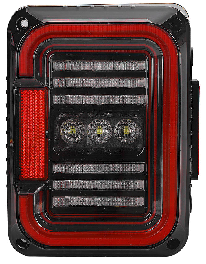 TAIL LIGHTS - CEE 'C' CLEAR SMOKE LED replacement for Wrangler JK JKU (pair)