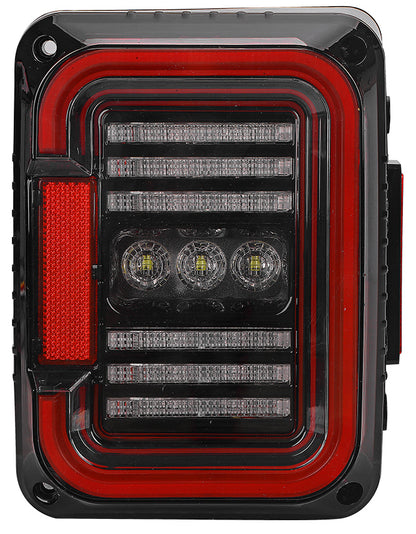 TAIL LIGHTS - CEE 'C' CLEAR SMOKE LED replacement for Wrangler JK JKU (pair)