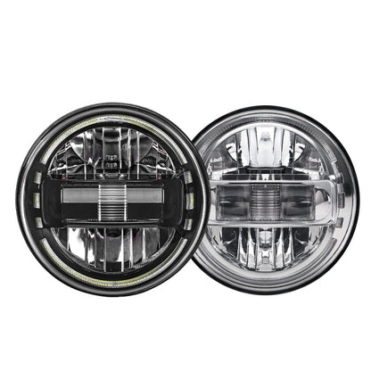 LED Headlights 'KONG JL-Style' with DRL for Wrangler JK JKU TJ (pair) A+ 'Philips' LED