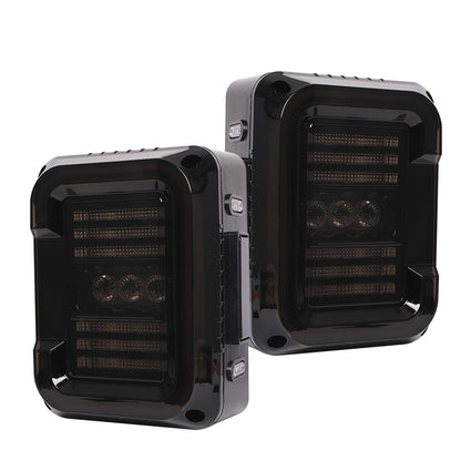 TAIL LIGHTS - CEE 'C' BLACKED LED replacement for Wrangler JK JKU (pair)