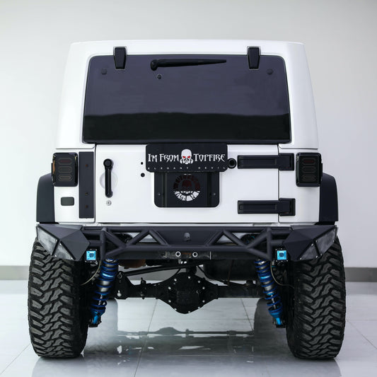 Topfire Fragment II Stainless Steel Rear Bumper (Long) for Wrangler JK JKU