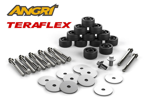 FULLY FITTED: 1.25" Teraflex Body LIFT for Wrangler JK JKU