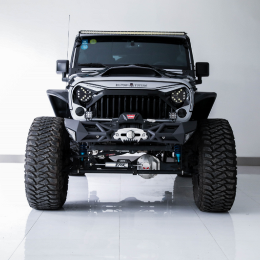 Topfire Fragment II Stainless Steel Front Bumper (Stubby) for Wrangler JK JKU