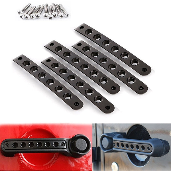 Door handle Inserts for Wrangler JK JKU (Black / Red / Silver)