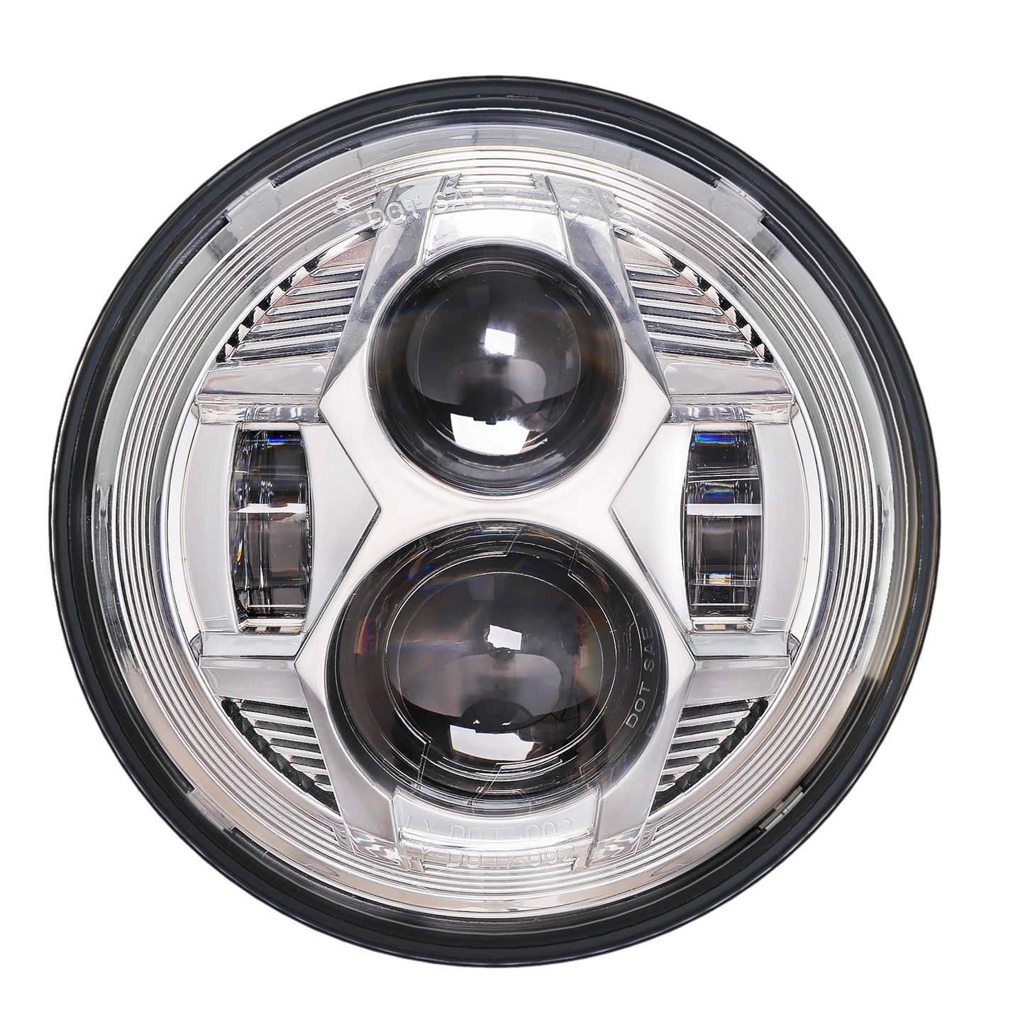 Headlights 'CHROME' Avenger LED for Wrangler JK JKU TJ (pair)