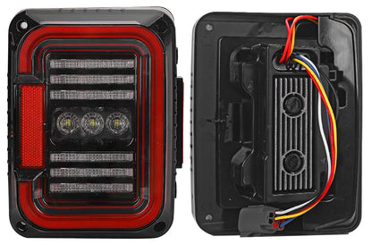 TAIL LIGHTS - CEE 'C' CLEAR SMOKE LED replacement for Wrangler JK JKU (pair)