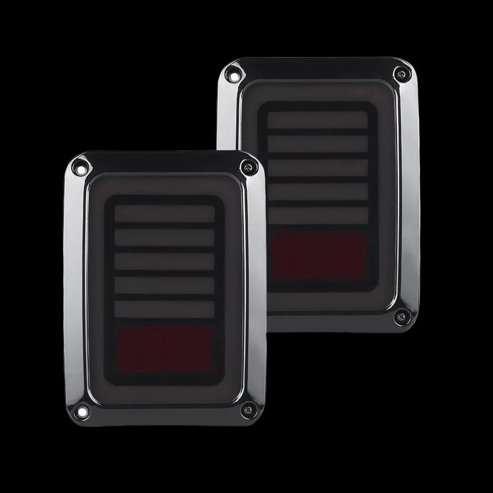 TAIL LIGHTS - DARK STRIPE LED replacement for Wrangler JK JKU (pair)