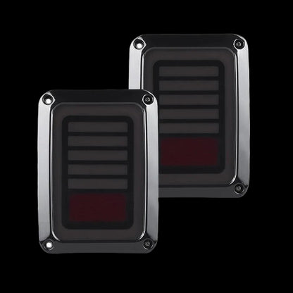 TAIL LIGHTS - DARK STRIPE LED replacement for Wrangler JK JKU (pair)
