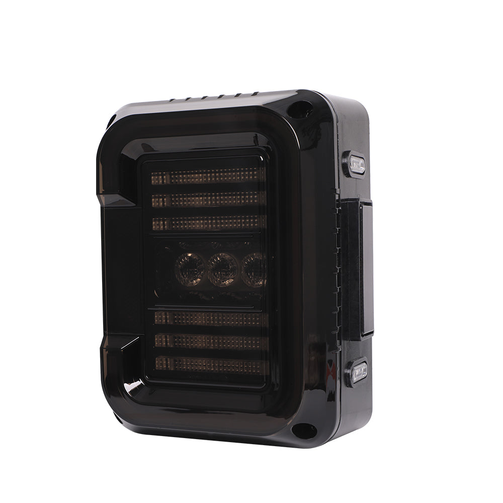 TAIL LIGHTS - CEE 'C' BLACKED LED replacement for Wrangler JK JKU (pair)
