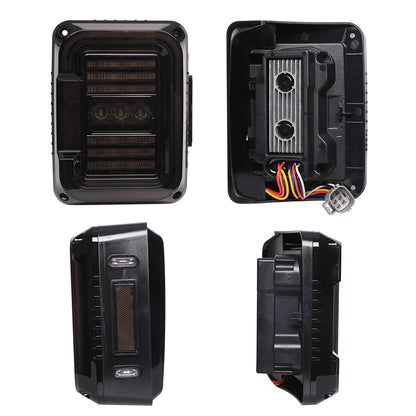 TAIL LIGHTS - CEE 'C' BLACKED LED replacement for Wrangler JK JKU (pair)